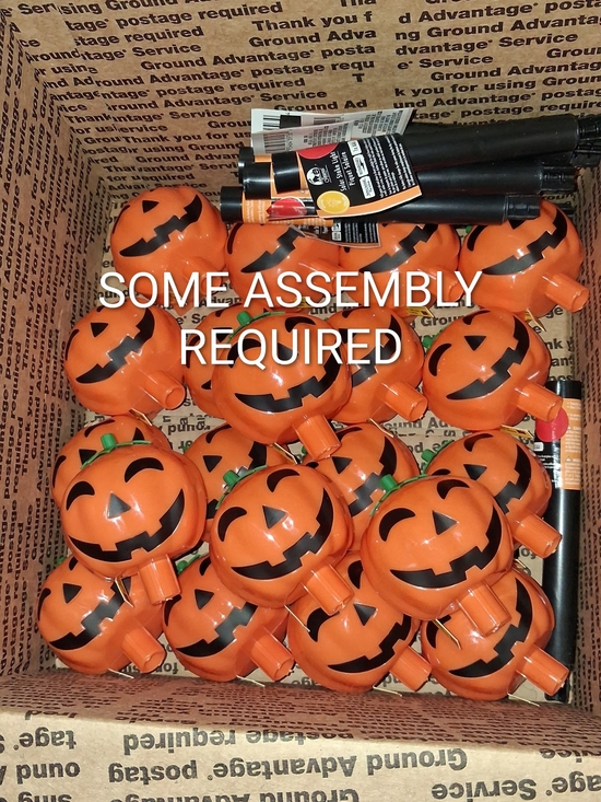 Other - 20 Solar Pumpkin Stake Light - Orange Jack-O'-Lantern